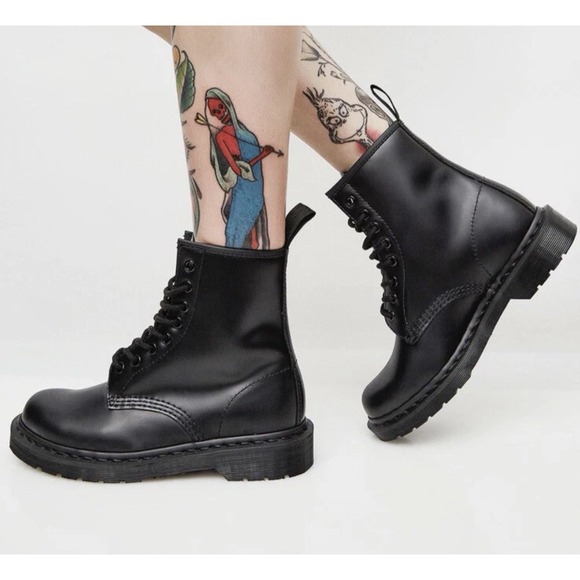 Dr. Martens Other - Dr. Martens 1460‎ Mono  Smooth Black Leather Boots Men's 4  Women's 5